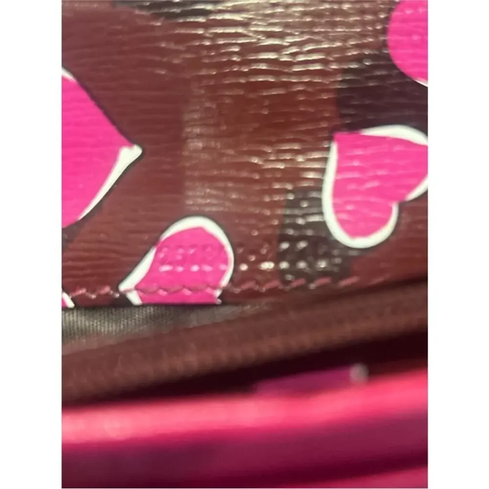 Gucci LE GG Interlocking Hearts Long Wallet in pink